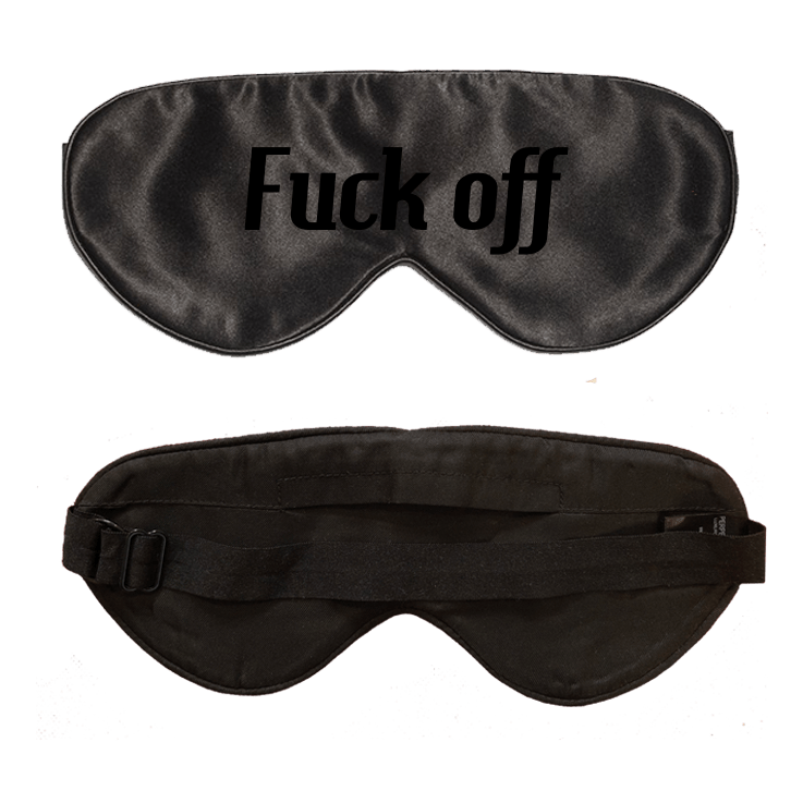 Lavender Scented Black Silk Sleep Mask - Customization Available