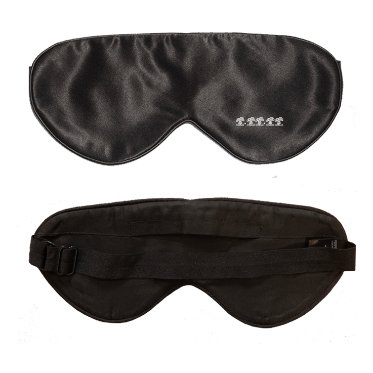 Lavender Scented Black Silk Sleep Mask - Customization Available